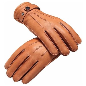 Gants d'hiver en cuir véritable de luxe pour femmes, doux, chauds, compatibles avec les écrans tactiles, élégants et tendance - Product Image 1