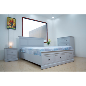 Livraison Rapide Ensembles de Chambres Modernes en Bois du Vietnam Lits Élégants Armoires Commodes Tailles de Lit Personnalisables Montage Facile - Product Image 4