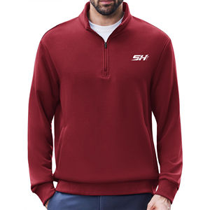 Sudaderas de Alta Calidad con Cierre de Cremallera de un Cuarto para Hombre, Transpirables, de Corte Holgado, Básicas, de Mezcla de Algodón, a Bajo Precio - Product Image 1
