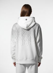 Sudadera con Capucha Personalizada para Hombre con Pedrería, Oversize, 500 g/m², Felpa Francesa, Estilo Urbano, Gruesa, Lavado Ácido, Logotipo OEM - Product Image 4