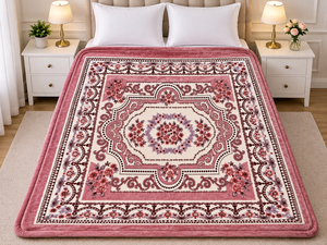Manta de Cama Doble de Felpa Súper Suave OS Premium |   Manta Cálida de Visón con Estampado Floral - Product Image 2