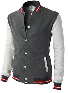 Cream Varsity <b>Jacket</b> With Green Embroidered Patches And Button Closure Regular Fit Full Sleeve Turn-down Collar - Product Image 6