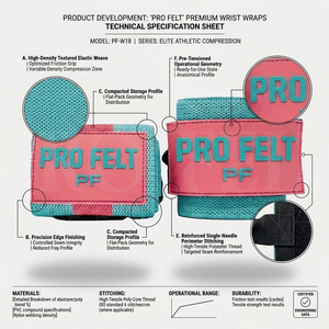 Exercise Gear Custom 16 Inch <b>Pink</b> Teal Wrist <b>Wraps</b> for Weightlifting Powerlifting Gym Training Wrist Support Fitness Straps - Product Image 2