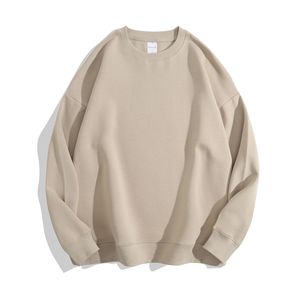 OEM Custom Oversized Fleece Crew Sweatshirt Wholesale Women's Crewneck <b>Charcoal</b> Eco-Friendly Breathable Winter Front Pullover - Product Image 6