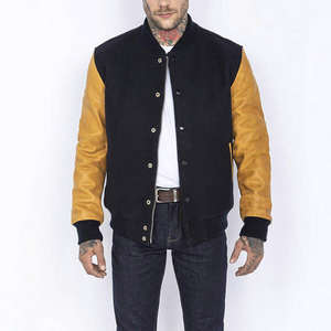 Chaqueta Letterman de Lujo Personalizada, Mangas de Cuero Vacuno Auténtico, Abrigo de Lana Melton Premium - Product Image 1