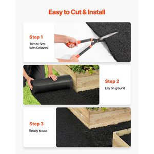 Tappeto in Gomma Riciclata 96 x 24 Pollici, Spessore 0,5, Tagliabile, per Giardino, Aspetto Naturale, Riduce la Crescita delle Erbacce, Unico 'Weed Barr' - Product Image 6