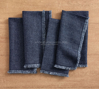 Serviette de table carrée en lin 100% durable, faite à la main, écologique, absorbante, élégante, pliable, séchage rapide, pour mariage, cuisine, décoration