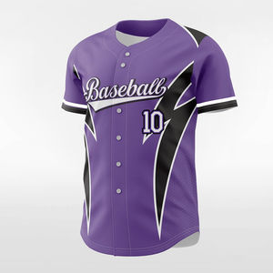 Maillot de baseball et de softball personnalisé avec logo d'équipe - Uniforme respirant de haute qualité avec boutons intégraux - Product Image 4