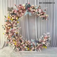 GOG094 Fausse toile de fond pour mariage Studio Stage Event Decoration Arch Silk Hortensia Moon Flower Wall Arrangement 100cm Row 10 * 10ft