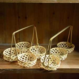 Handwoven Bamboo <b>Hanging</b> <b>Basket</b> Rustic Farmhouse Decor Natural Storage <b>Basket</b> <b>Wall</b> <b>Hanging</b> Organizer Supplier - Product Image 2