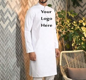 Meilleure Qualité Hommes Panjabi Porter Islamique Musulman Coton Robes Exportation Qualité Solide Motif Plus La Taille Direct Usine Bangladesh - Product Image 6