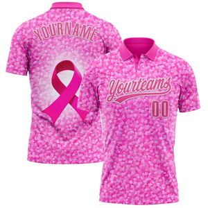 Camiseta de Fútbol Rosa para Hombre, Conciencia sobre el Cáncer de Mama, Nombre y Número Personalizados, Impresión por Transferencia de Calor, 100% Algodón, Absorbe la Humedad - Product Image 6