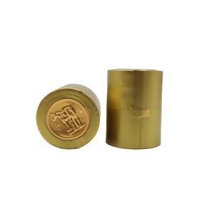 32*50mm petek logo üst Pvc isı Shrink kapsül için altın damga logosu ile zeytinyağı/hindistan cevizi yağı şişe - Product Image 1