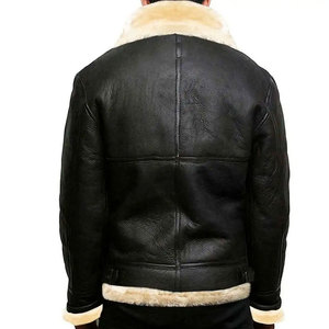 Long Sleeves High Quality Zipper Pockets Fur Style PU Leather <b>Jackets</b> For <b>Men's</b> Sports Wearing Leather <b>Jacket</b> - Product Image 5