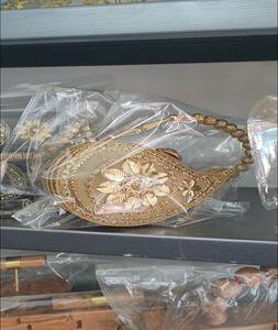 Bolso de Mano Tipo Clutch con Cuentas y Cadenas Metálicas, Estilo Vintage Indio, Hecho a Mano, para Fiestas Nocturnas, Bodas, Regalos de Cumpleaños - Product Image 1