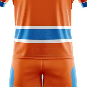 Créez votre propre logo sur un uniforme de rugby à manches courtes, un best-seller confortable et écologique pour hommes et femmes. - Product Image 6