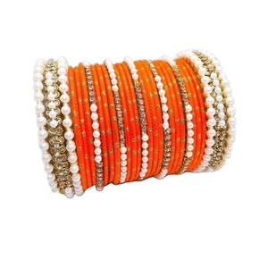 Brazaletes Kundan de tamaños de colores personalizables hechos a mano | Elegante joyería nupcial de uso diario | Regalos de devolución perfectos para especiales - Product Image 1