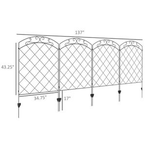 Recinzione in Vinile Anti-Roditori da 6 Piedi, Cancello da Giardino Zincato a Caldo per Schermature Privacy - Product Image 3