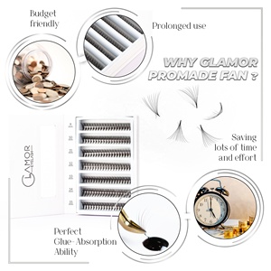 Extensions de cils ultra rapides promade mix7 NVT Beauty 8D, extensions de cils curl de base de qualité, volume de cils faits à la main - Product Image 3
