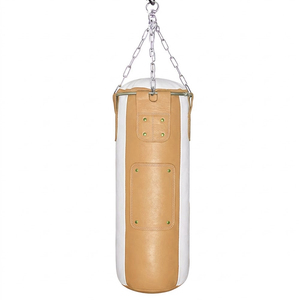 Sacs de frappe en cuir véritable de haute qualité, résistants, pour la boxe, avec emballage personnalisé, vente en gros - Product Image 1