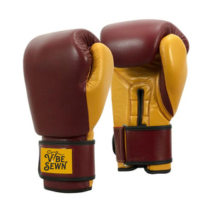 Guantes de Boxeo de Cuero Cosidos a Mano Vibe, Hechos a Medida con Cierre Ajustable de Velcro, Logotipo Personalizable en la Correa, Precio Razonable - Product Image 4