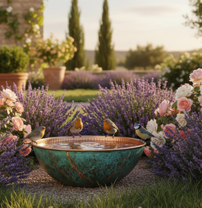 Nouveau Bol à Bain d'Oiseaux en Cuivre Martelé Élégant avec Piquet Métallique, Ornement de Jardin Résistant aux Intempéries pour Décoration Extérieure de Jardin - Product Image 3