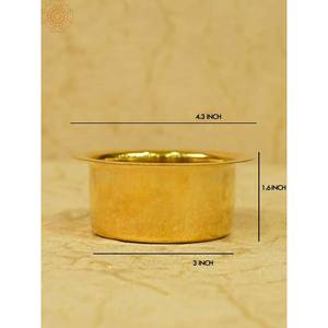 Juego de café Dabara de latón de 4 pulgadas hecho a mano de 2 artículos de decoración para el hogar hechos en la India cuencos indios tradicionales - Product Image 3