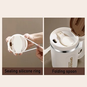 Vaso de Acero Inoxidable de 16 oz, Regalo Empresarial, Termo Ecológico a Prueba de Fugas, Portátil, Moderno, con Tapa Personalizada <span class=keywords><strong>para</strong></span> Oficina - Product Image 6