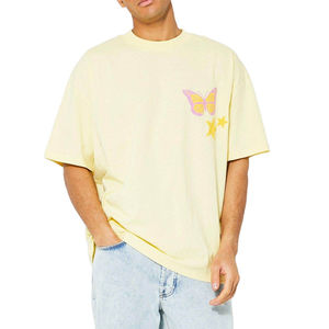 T-shirts décontractés pour hommes, style unique, impression en relief, mélange polyester/coton, respirant, léger, pour adultes, vente en gros - Product Image 1