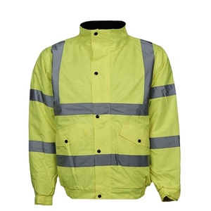 Chaqueta de Trabajo de Seguridad Reflectante Amarilla de Alta Visibilidad Personalizada para Hombre - Product Image 1