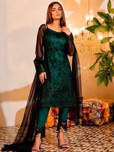 Pakistani Faux Georgette Salwar Kameez Heavy Embroidery Sequin <b>Dress</b> Set Wedding Ethnic Wear for Women - Product Image 1
