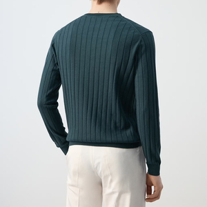 Servicio OEM y ODM con diseño de logotipo personalizado, sudadera informal para hombre de color sólido para venta al por mayor en grandes cantidades. - Product Image 2