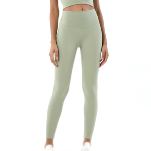 High Waist Full Length Yoga <b>Leggings</b> <b>Seamless</b> Stretch Spandex Nylon Solid Color Women's Fitness Pants - Product Image 2