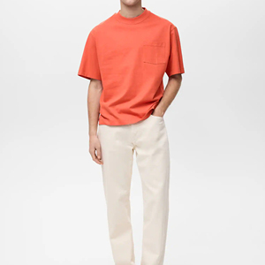 T-shirt pour homme avec logo personnalisé du fabricant, jersey de haute qualité 275 grammes, 100% coton, style streetwear, vente flash, prix bas - Product Image 3