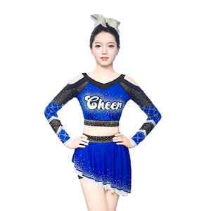 Uniforme de Animadoras Elite Varsity Squad con Cristales Aplicados a Mano, Tela Atlética Transpirable y Pedrería - Product Image 4