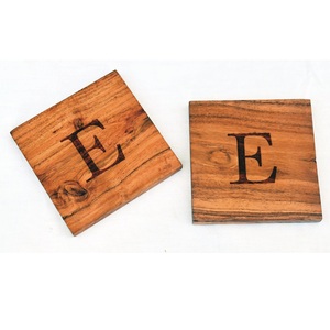 Custom Laser Engraved Wooden <b>Coaster</b> Set Eco Friendly Tropical Botanical Plant Wood Cup Mat Hot Sale Wholesale <b>Drink</b> <b>Coasters</b> - Product Image 2