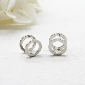 Bông Tai Vòng Bạc Bông Tai Vòng Bạc Rộng Cho Nữ Bông Tai Bạc Sterling Đóng Dấu 925