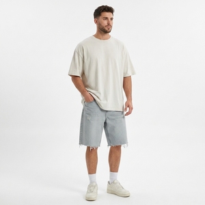 Pantalones Cortos de Mezclilla Unisex para Hombre y Mujer, Venta al por Mayor, Corte Bootcut, Cintura Media, Estilo Veraniego, Cierre de Botones, Secado Rápido, Ropa Urbana, 100% Mezclilla - Product Image 4