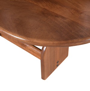 Mesa de Centro Moderna de Mediados de Siglo, de Madera de Mango Sólida con Acabado Tubbaq, Patas Plegables en Forma de U, Mesa de Centro Resistente para Sala de Estar - Product Image 5