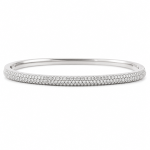 925 Sterling <b>Silver</b> Diamond <b>Cuff</b> <b>Bracelet</b> for Women High Polish Minimalist Open Bangle Party Wedding Gift Jewelry - Product Image 4