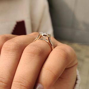 Bague en platine 950 à tige fendue, sertie d'un diamant ovale de 1,00 à 3,00 carats, couleur E, pureté VS, pour femme, fiançailles, mariage, bijoux fins, moderne - Product Image 3