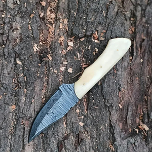 Best Selling Forged Hunting Knife Professional Skinner Bone Handle Leather Sheath Customizable OEM <b>E</b>-commerce Camping Knife - Product Image 2