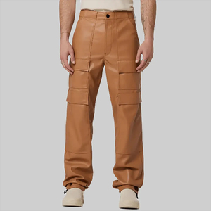 Midweight Best Selling <b>Men</b> <b>Leather</b> <b>Pants</b> for Sale High Street Winter Casual Wear Premium Quality - Product Image 5