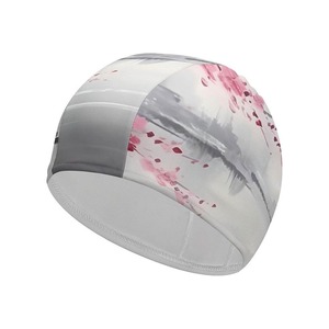 Bonnet de bain imprimé unisexe, ajustement élastique, matériau en polyester, design aquarelle - Product Image 1