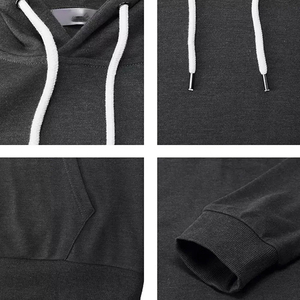 Mens Thermal Winter Hoodie <b>Thick</b> <b>Fleece</b> Lined Warm Casual Sports Embroidered 100% Cotton Custom Street OEM Supplier - Product Image 2