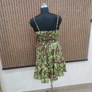 Women's Summer Boho Simple Floral Printed Silk Viscose Polyester Woven Loose Silhouette Floor-Length Ruffle Hem <b>Elastic</b> Waist - Product Image 4