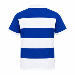 ฟีเบต้าซิกมา 1914 โกแมบเสื้อโปโลผู้ชายสีน้ำเงินรอยัลสีขาวแขนสั้นลายทางดีไซน์ปกพับได้พี่น้องภราดรภาพ - Product Image 4