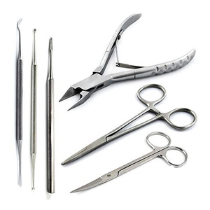 6 Pieces Chiropody Podiatry Tools Kit Cutter <b>Nail</b> Lifter Toenail Pedicure Ingrown Cutter Nipper Scissors Podiatry Instruments - Product Image 1