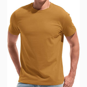T-shirt d'été décontracté pour homme 2026, coupe ample, à séchage rapide, respirant, écologique, col rond, 100 % coton, vente chaude - Product Image 2