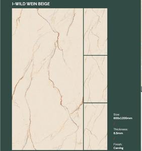 Carrelage en porcelaine texturé effet marbre de luxe 600x1200mm, grand format moderne, idéal pour salle de bain et villa - Meilleures ventes - Product Image 5